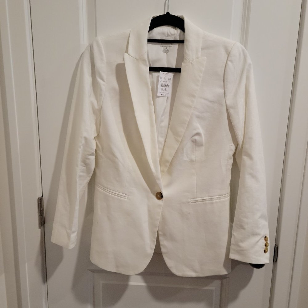 NWT Size 4 J Crew Off-White Blazer